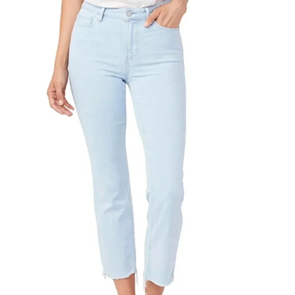Paige Cindy Crop Light Wash Kokomo Live Hem Jeans Size 31 - Picture 1 of 12